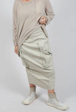 Rundholz Dip Skirts^Skirt with Bleached Stitching in Eraser
