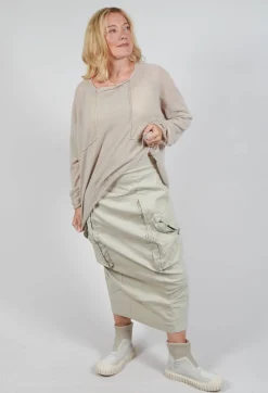 Rundholz Dip Skirts^Skirt with Bleached Stitching in Eraser