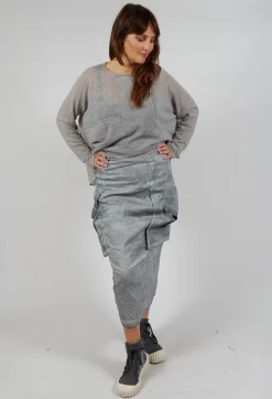 Rundholz Dip Skirts^Skirt with Bleached Stitching in Pencil Cloud
