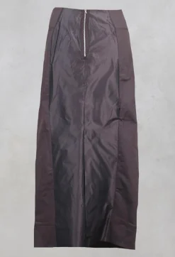 Nuovo Borgo Skirts^Skirt with Contrasting Panel at Back in Plum