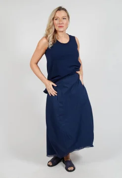 Rundholz Black Label Skirts^Skirt with Mesh Detail Hem in Navy