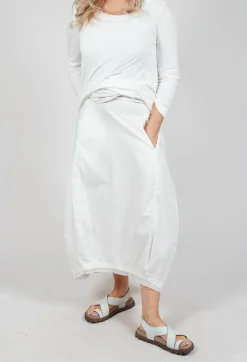 Rundholz Black Label Skirts^Skirt with Mesh Detail Hem in Offwhite