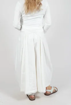 Rundholz Black Label Skirts^Skirt with Mesh Detail Hem in Offwhite