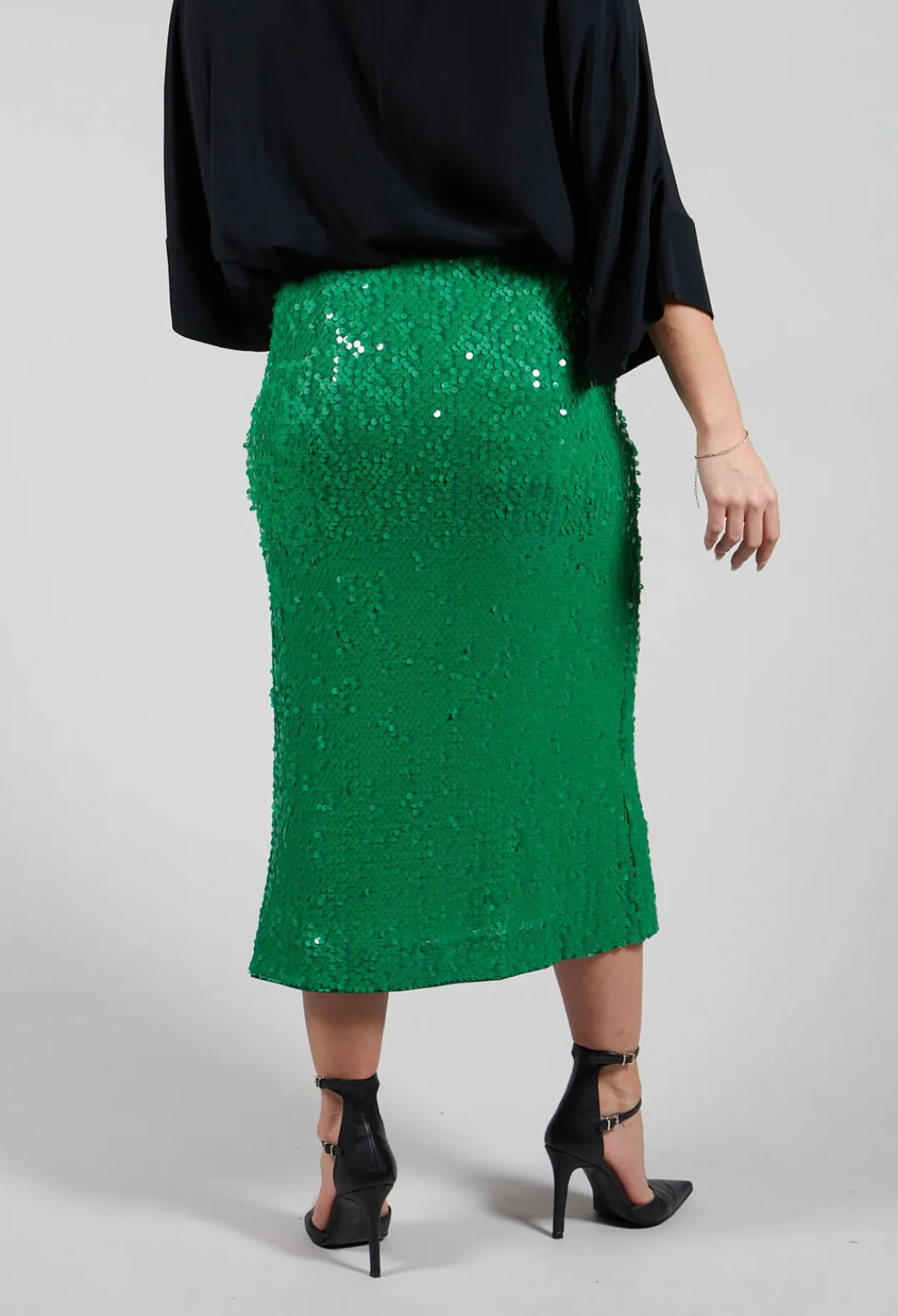Beatrice B Skirts^Skirt with Sequin Detail in Green