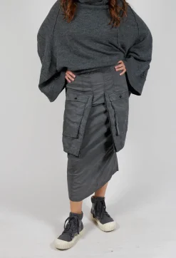 Rundholz Dip Skirts^Skirt with Statement Pockets in Coal Cloud