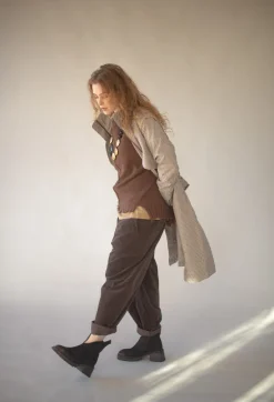 BRGN Coats^Skyet Coat in Beige Check
