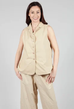 Album Di Famiglia Jackets^Sleeveless Blazer CC in Cream