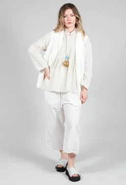 Album Di Famiglia Jackets^Sleeveless Blazer CC in Milk