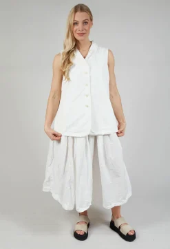 Album Di Famiglia Jackets^Sleeveless Blazer CC in Milk