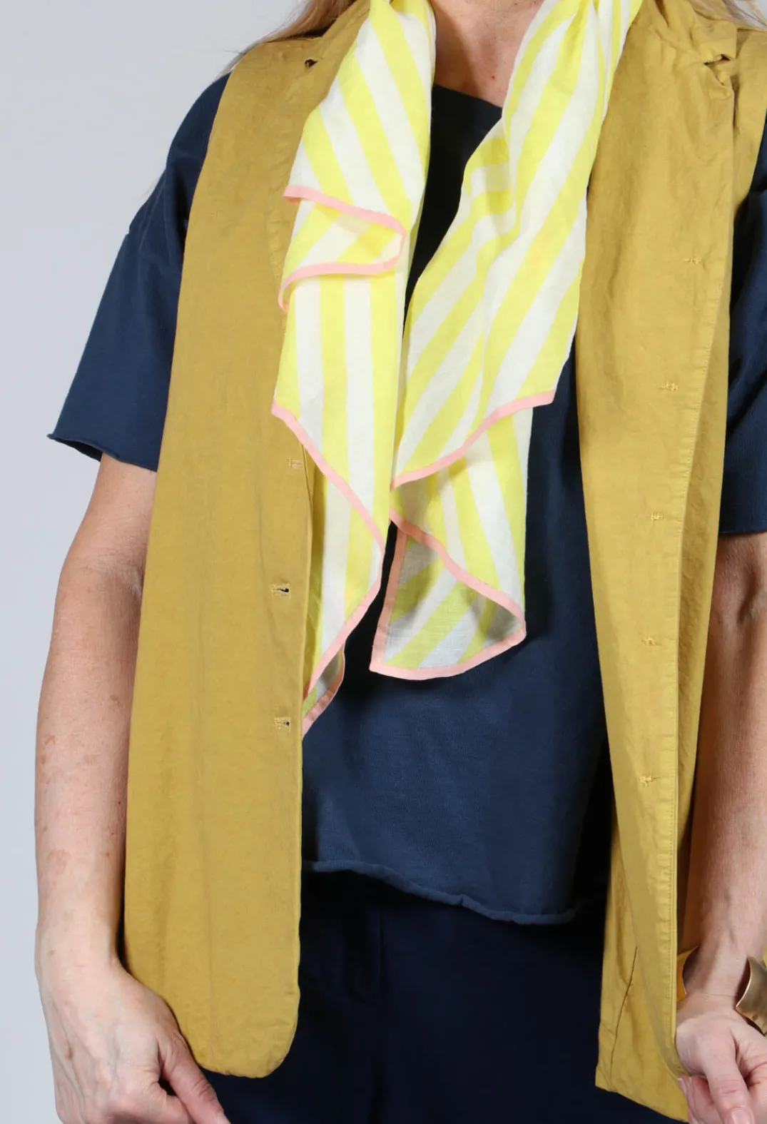 Album Di Famiglia Jackets^Sleeveless Blazer CC in Sun Yellow