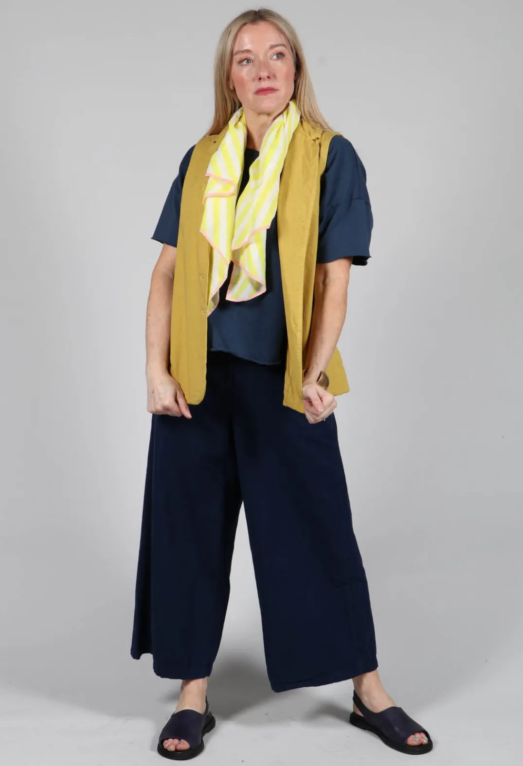 Album Di Famiglia Jackets^Sleeveless Blazer CC in Sun Yellow