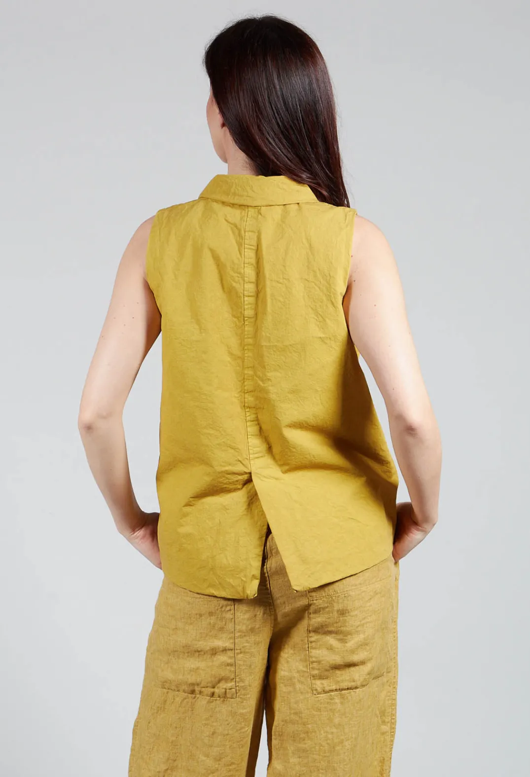 Album Di Famiglia Jackets^Sleeveless Blazer CC in Sun Yellow