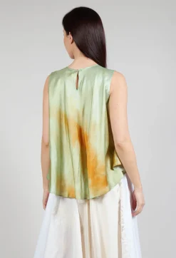 Sfizio Tops^Sleeveless Blouse in Tie Dye Print