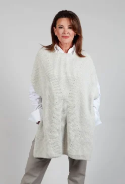 Malloni Jumpers^Sleeveless Chunky Jumper in Grafite Grey