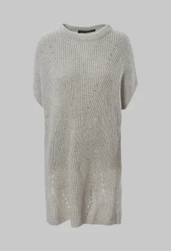 Malloni Jumpers^Sleeveless Chunky Jumper in Grafite Grey
