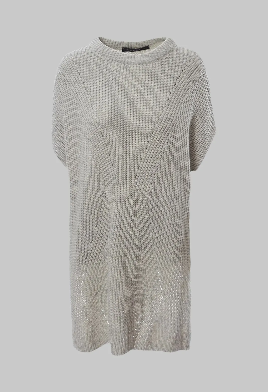 Malloni Jumpers^Sleeveless Chunky Jumper in Grafite Grey