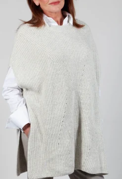 Malloni Jumpers^Sleeveless Chunky Jumper in Grafite Grey