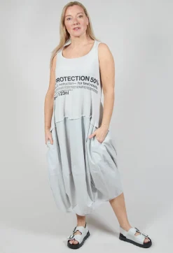 Rundholz Black Label Dresses^Sleeveless Dress with Lettering Motif in Grey Print