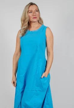 Rundholz Black Label Dresses^Sleeveless Dress with Mesh Edging in Malibu