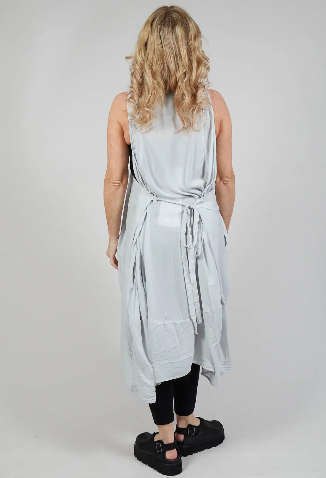 Rundholz Black Label Dresses^Sleeveless Jersey Dress with Asymmetric Hem in Grey