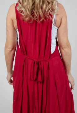 Rundholz Black Label Dresses^Sleeveless Jersey Dress with Asymmetric Hem in Chili