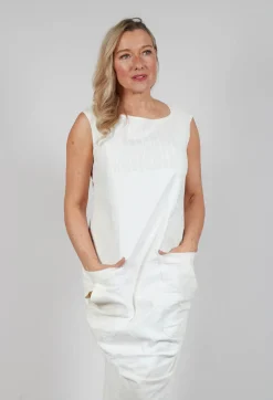 Rundholz Mainline Dresses^Sleeveless Midi Dress in Starwhite Paint