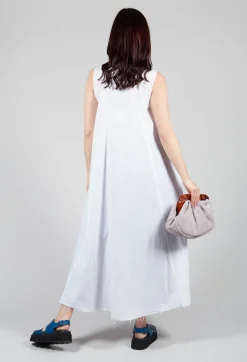 Amici Dresses^Sleeveless Shirt Dress in Bianco