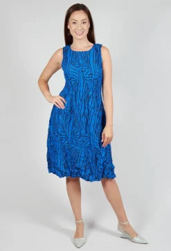 Alquema Dresses^Sleeveless Smash Dress in Royal Bird