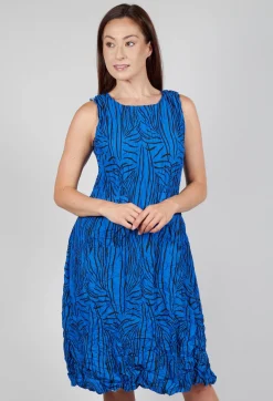 Alquema Dresses^Sleeveless Smash Dress in Royal Bird
