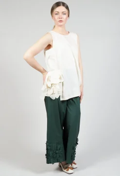 Mei Meij Tops^Sleeveless Top with Side Frill Feature in Cream