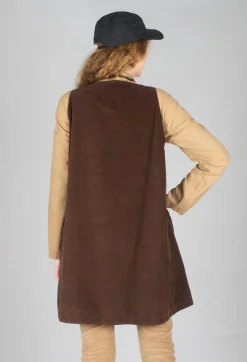 Album Di Famiglia Tops^Sleeveless Tunic V in Coffee