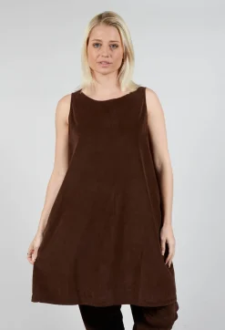 Album Di Famiglia Tops^Sleeveless Tunic V in Coffee