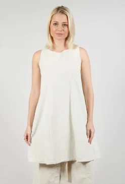 Album Di Famiglia Tops^Sleeveless Tunic V in Off White