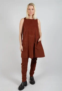 Album Di Famiglia Tops^Sleeveless Tunic V in Rust