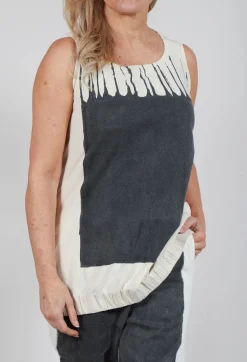 Rundholz Mainline Tops^Sleeveless Vest Top in Black Paint