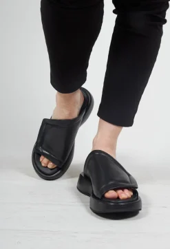 Malloni Sandals^Sliders with Chunky Soles in Black