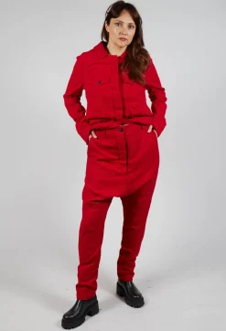 Rundholz Mainline Trousers^Slim Drop Crotch Trousers in Cardinal