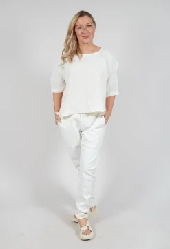 Rundholz Mainline Trousers^Slim Leg Trousers in Starwhite Paint