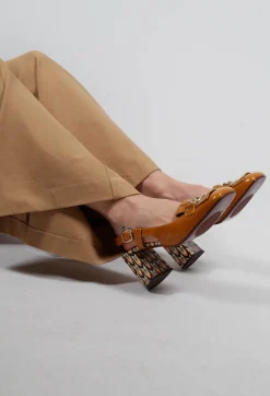 Chie Mihara Heels^Sling Back Heel with Fringing Detail
