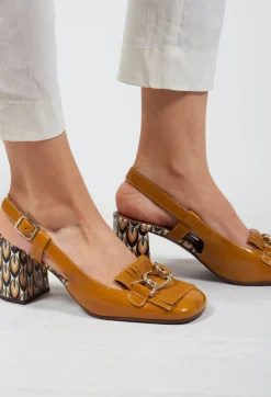 Chie Mihara Heels^Sling Back Heel with Fringing Detail