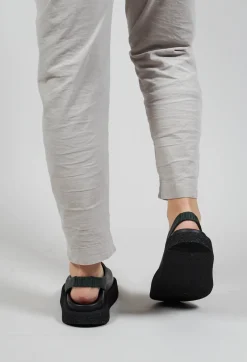 Lofina Boots^Slingback Shoes with Platform Sole in Gasoline Bottle