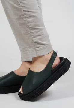 Lofina Boots^Slingback Shoes with Platform Sole in Gasoline Bottle
