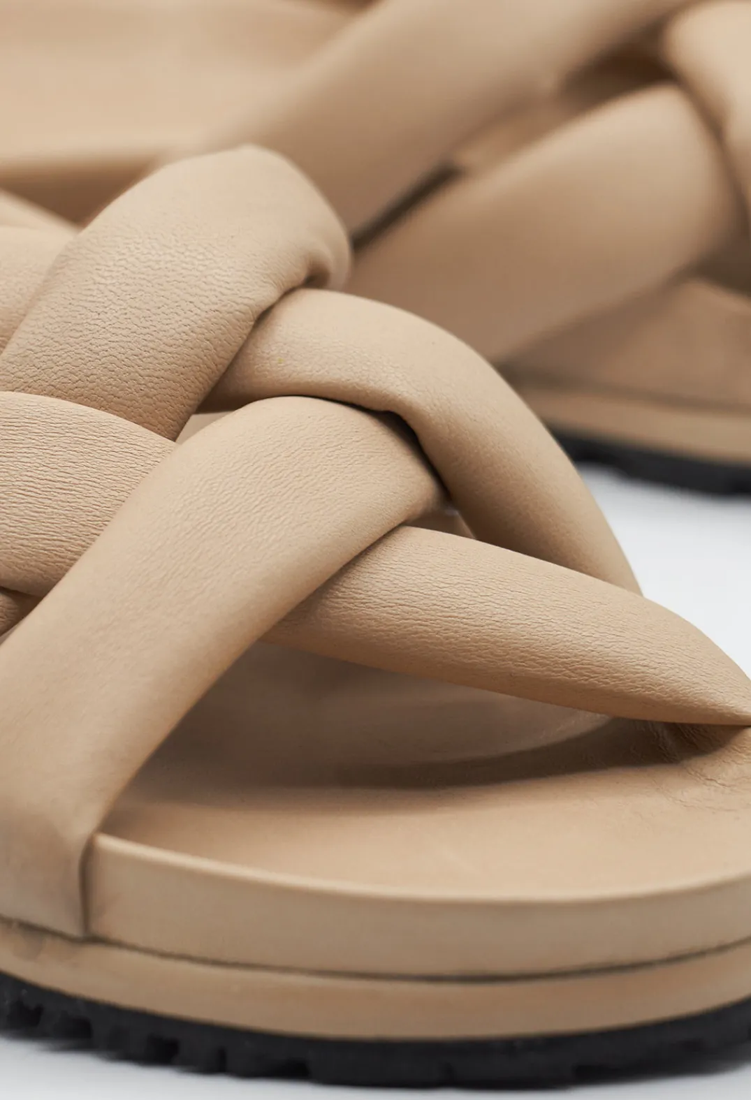Malloni Sandals^Slip On Open Toe Sandal in Slight Cuoio