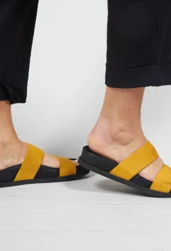 Lofina Sandals^Slip on Sandal in Gasoline Zafferano