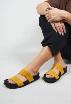 Lofina Sandals^Slip on Sandal in Gasoline Zafferano