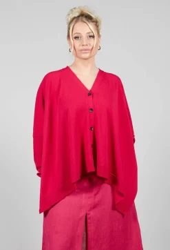Sarah Pacini Cardigans^Slouch Cardigan in Raspberry