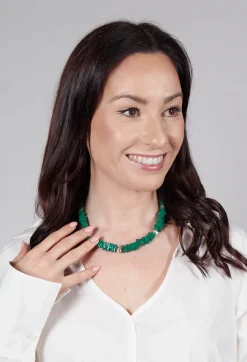 Bender Schmuck Necklaces^Snail Beaded Ceramics Necklace in Green