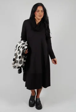 Bread and Butter Dresses^Snood Neck Dress in Black