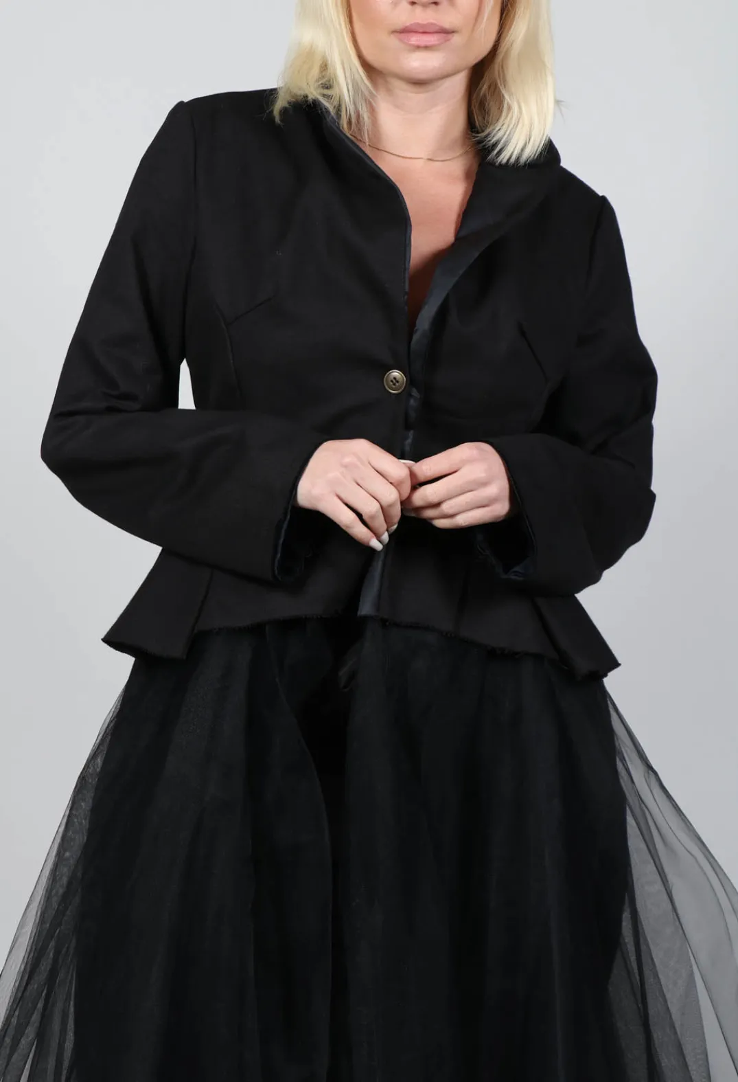 Another Archive Jackets^Snow Dark Long Blazer Tulle
