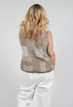 Sarah Pacini Knitwear|Jumpers^Soft Knit Sweater Vest in Brown
